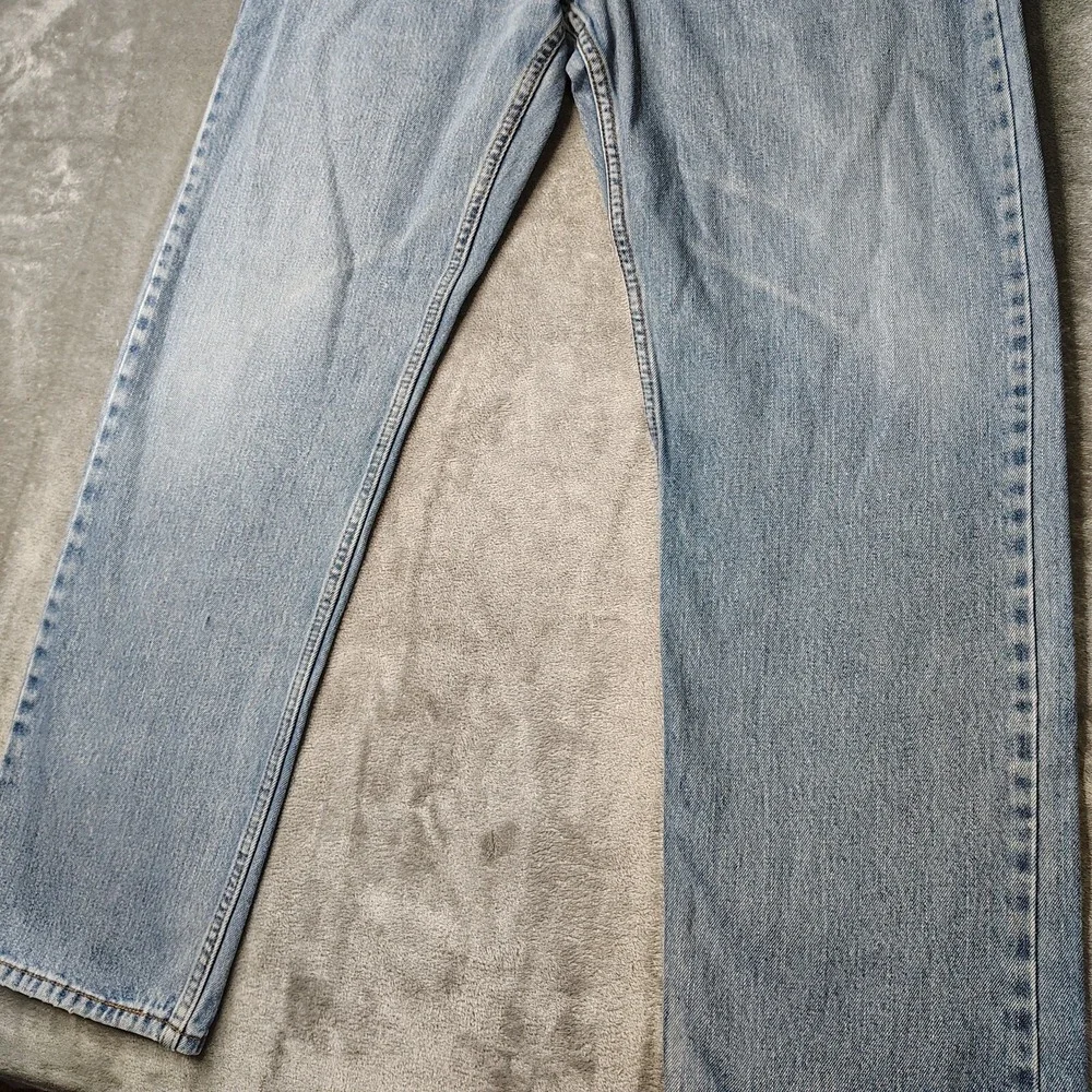 Y2K Levi's 505‎ Regular Fit Jeans Mens 38x34 Light Wash Blue Straight Leg Cotton